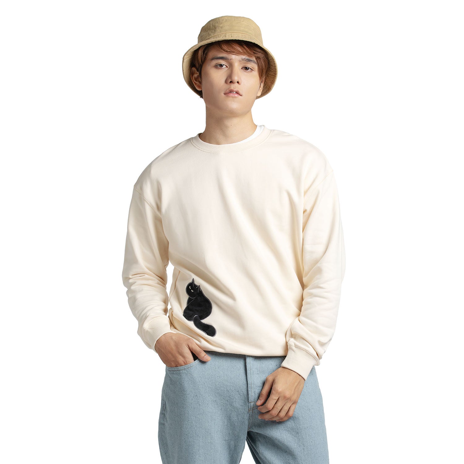 Furry Sweatshirt 36 - Beige