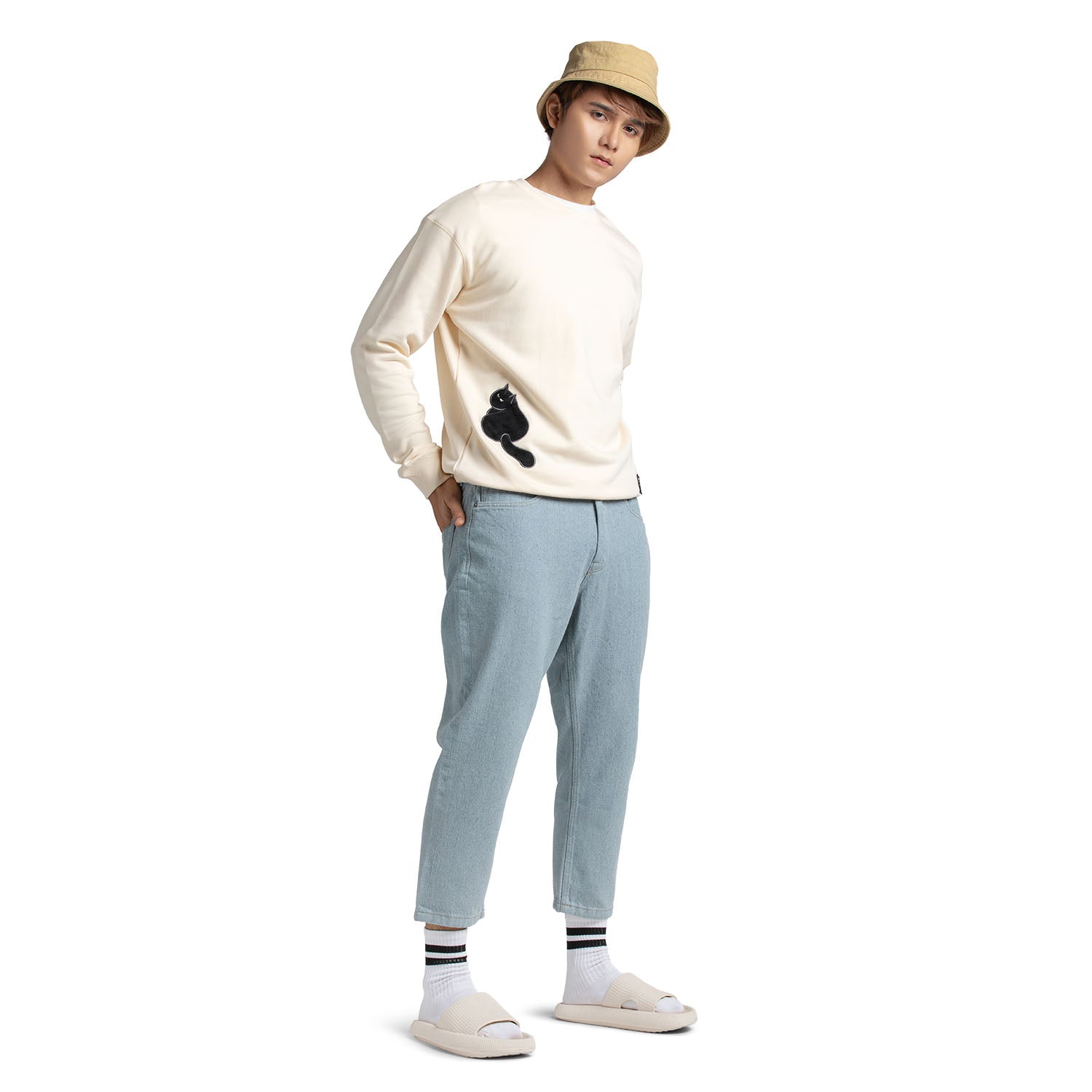 Furry Sweatshirt 36 - Beige