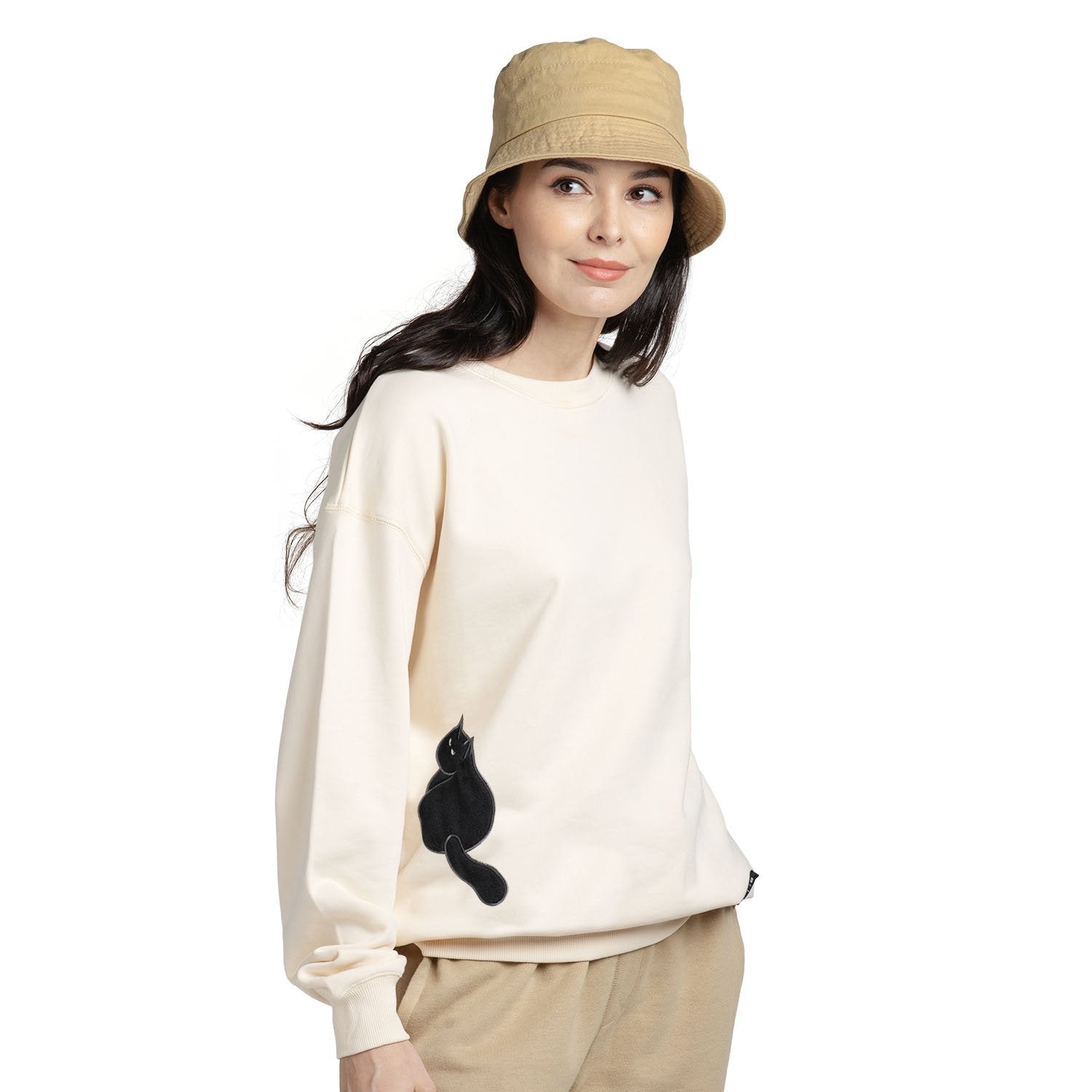 Furry Sweatshirt 36 - Beige