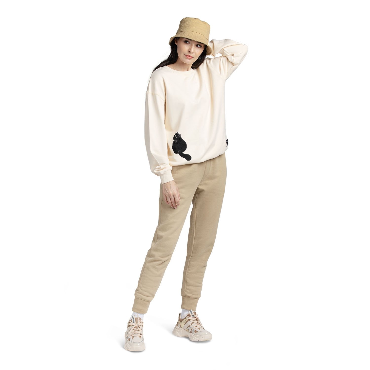 Furry Sweatshirt 36 - Beige