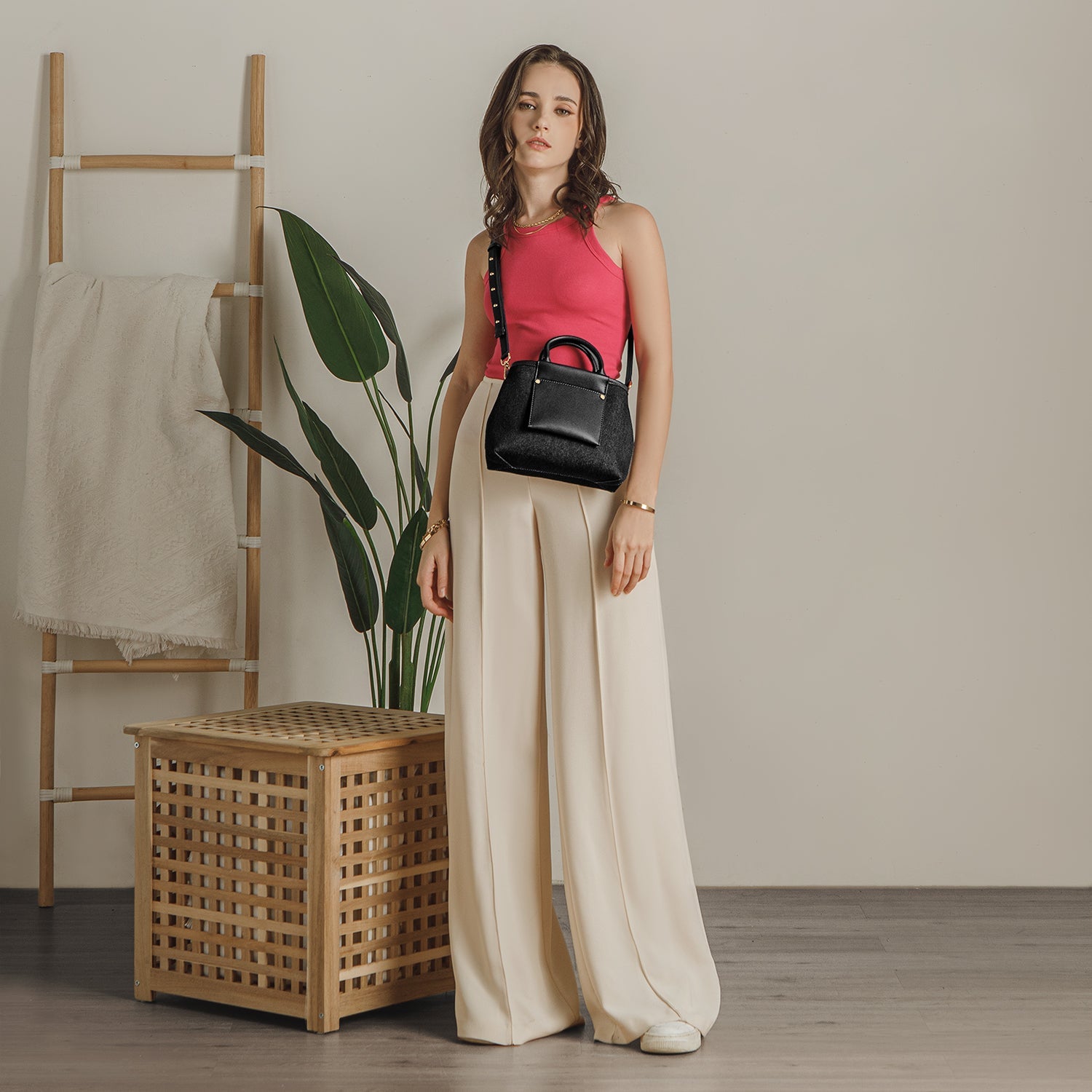 Picola Top Handle Bag Denim - Black