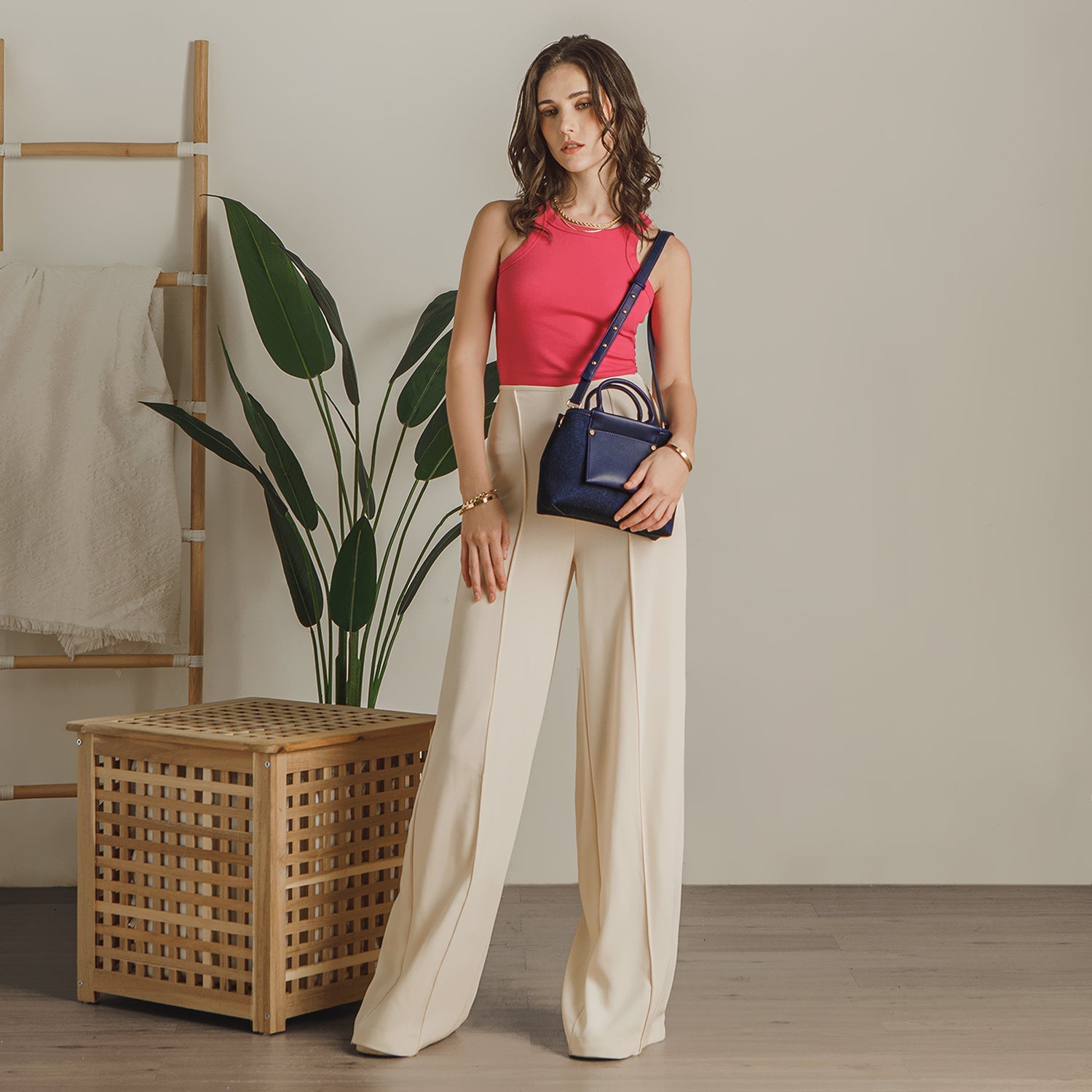 Picola Top Handle Bag Denim - Navy