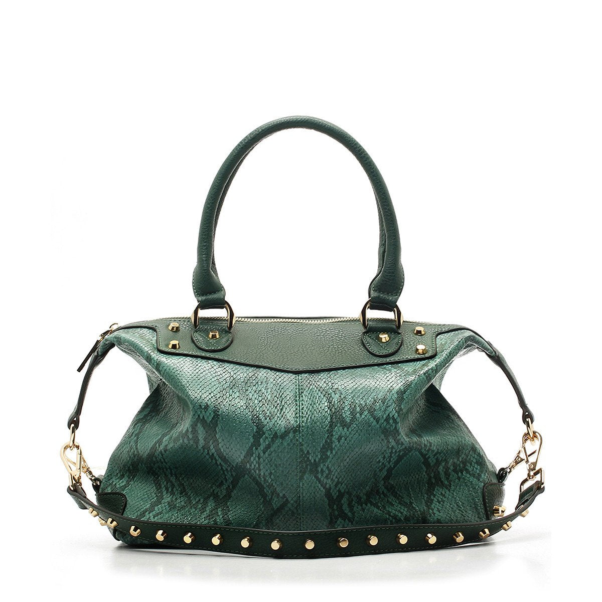 sometime sofina 3 signature mini bag green front with studs strap
