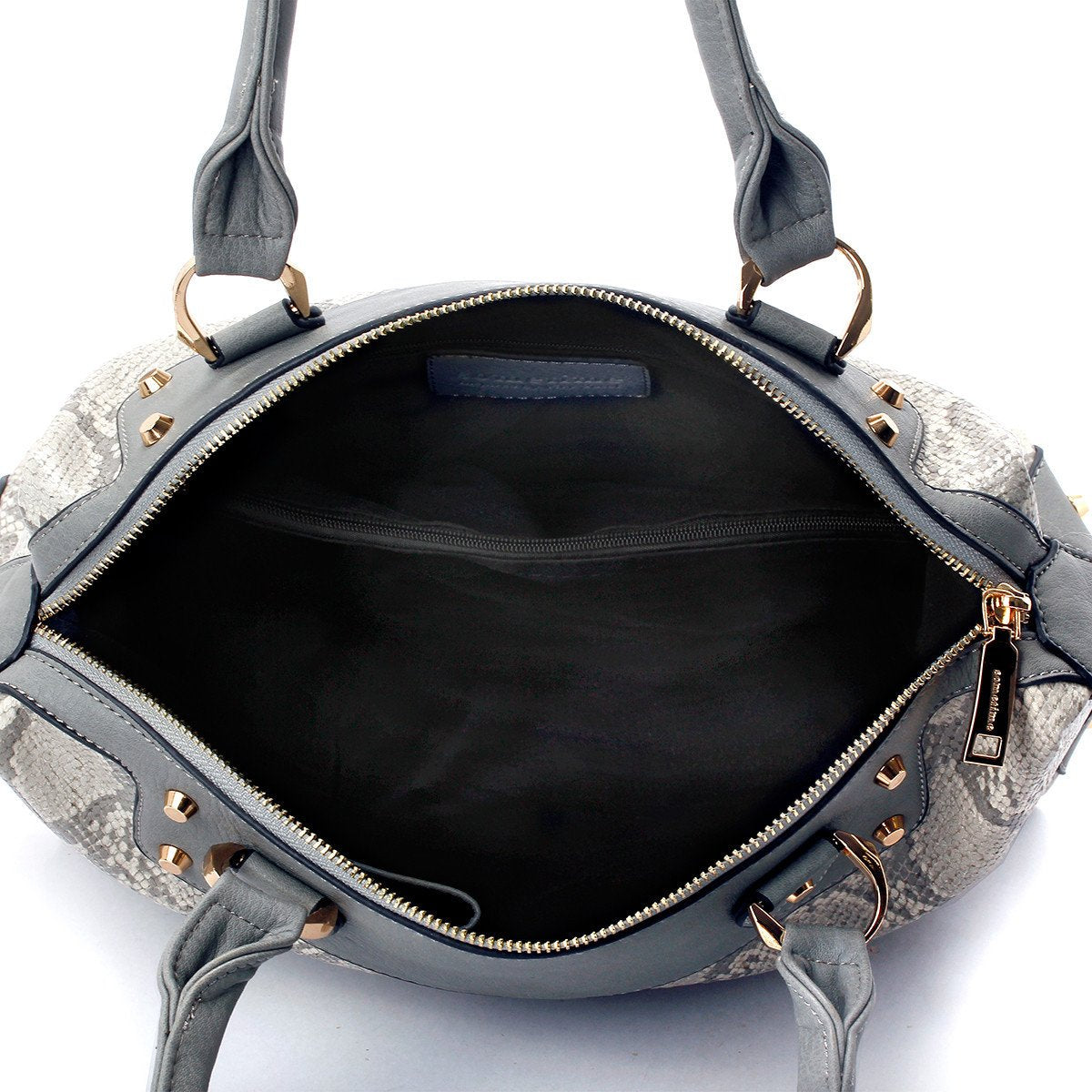 sometime sofina 3 signature mini bag grey inner