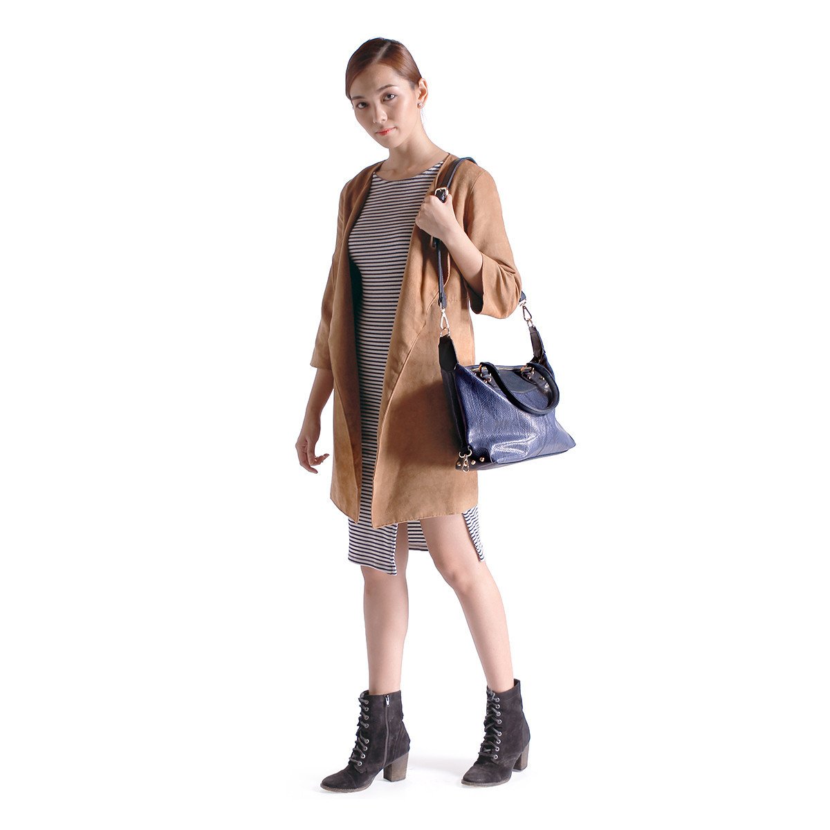 sometime sofina 3 signature mini bag navy m1