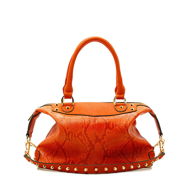 sometime sofina 3 signature mini bag orange front with studs strap