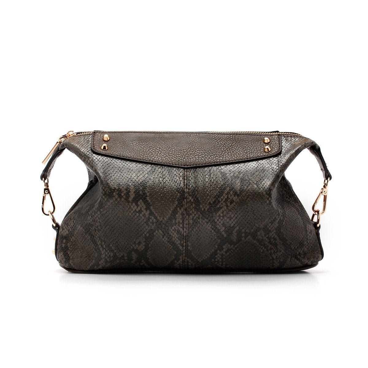 sometime sofina 3 signature clutch bag charcoal front