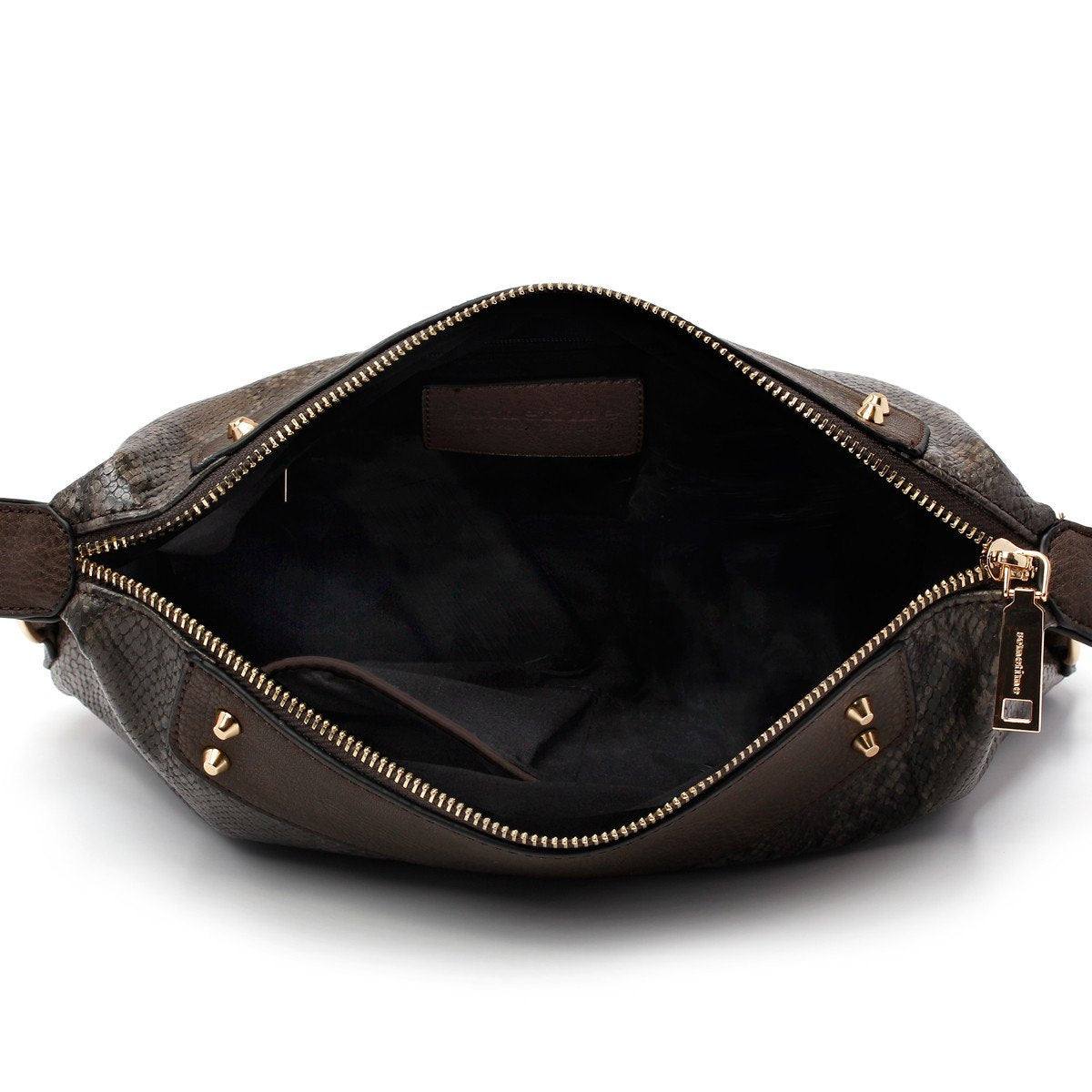 sometime sofina 3 signature clutch bag charcoal inner