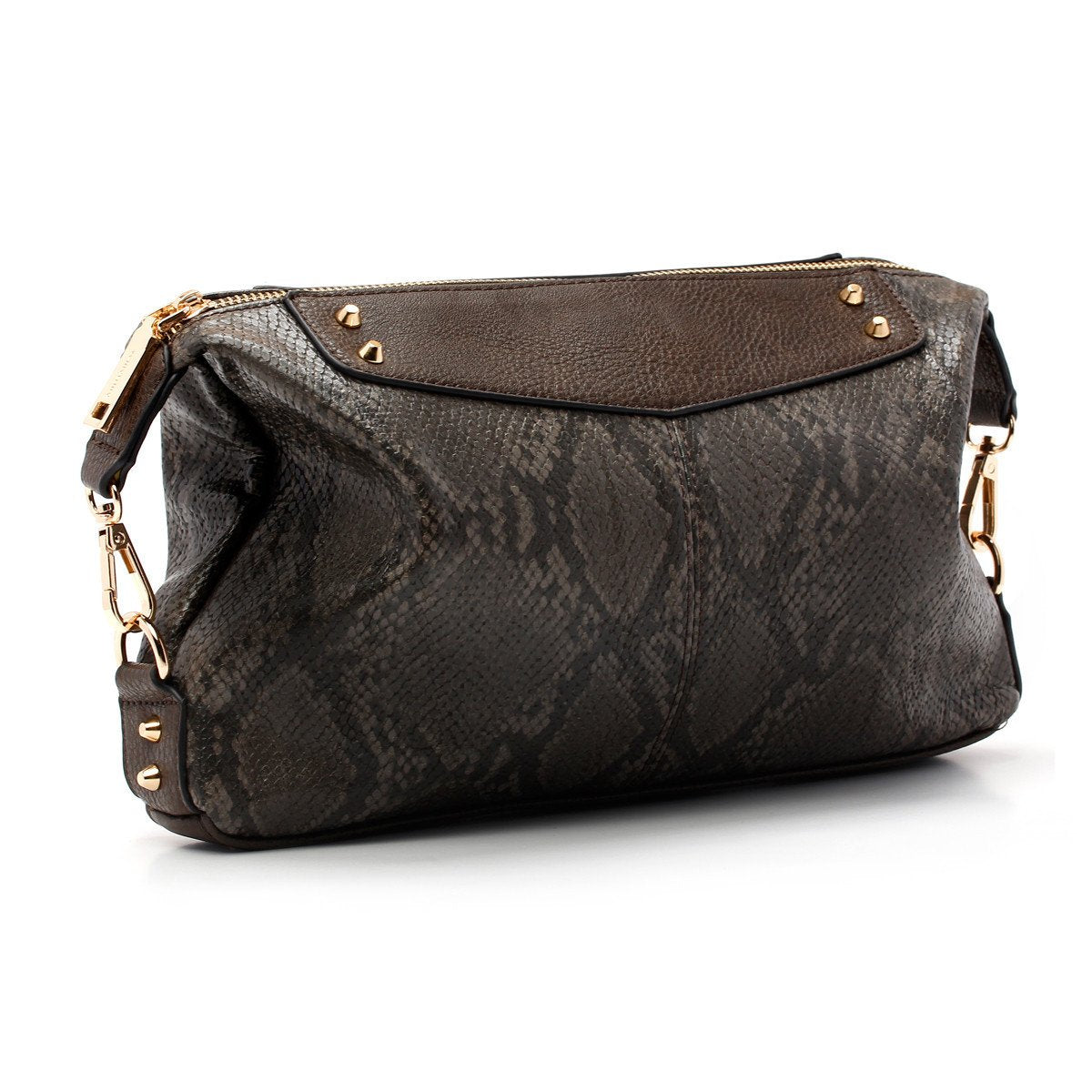 sometime sofina 3 signature clutch bag charcoal perspective