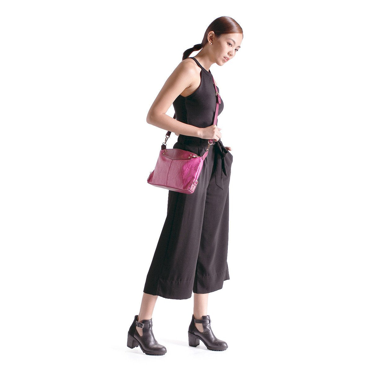 sometime sofina 3 signature clutch bag fuchsia m2