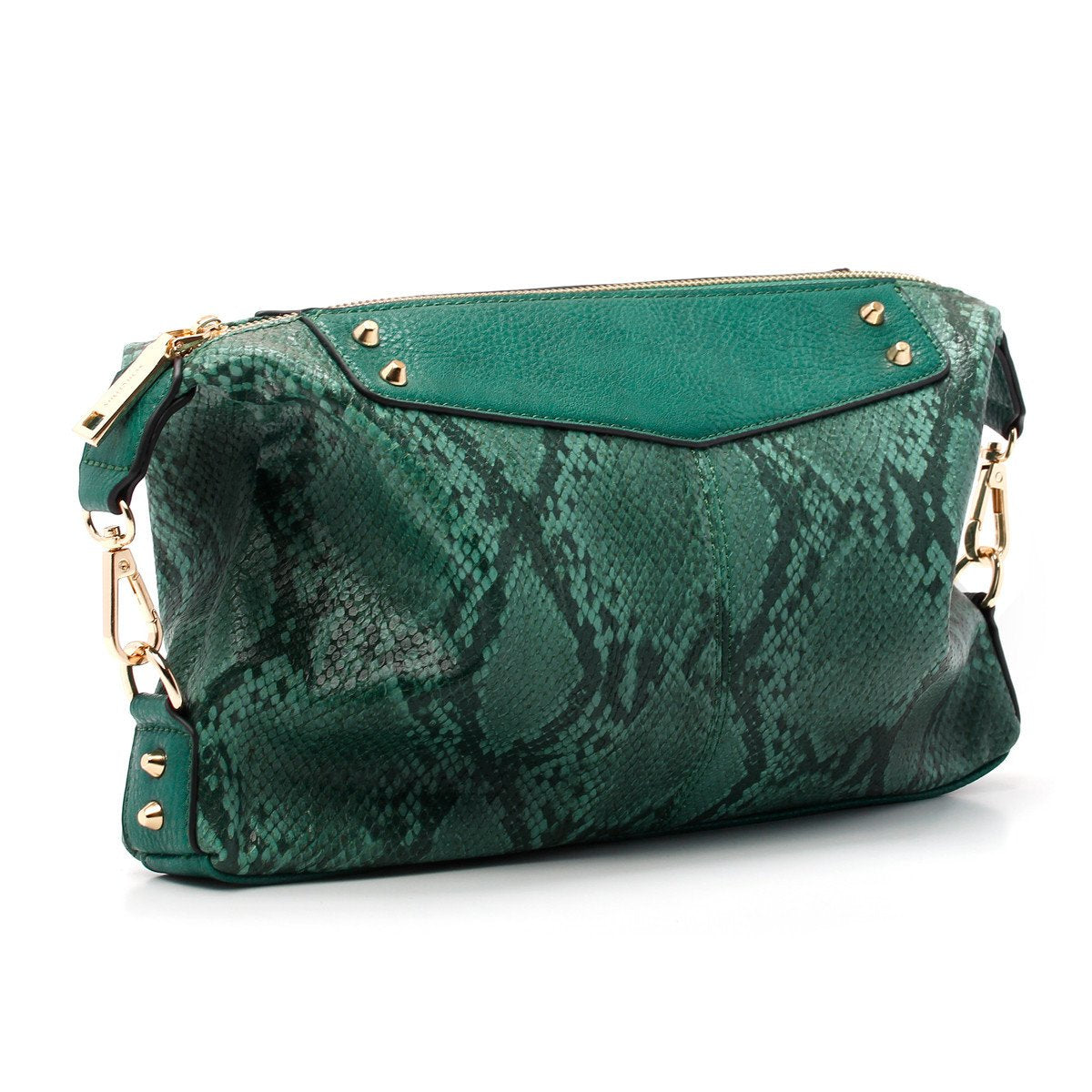 sometime sofina 3 signature clutch bag green perspective
