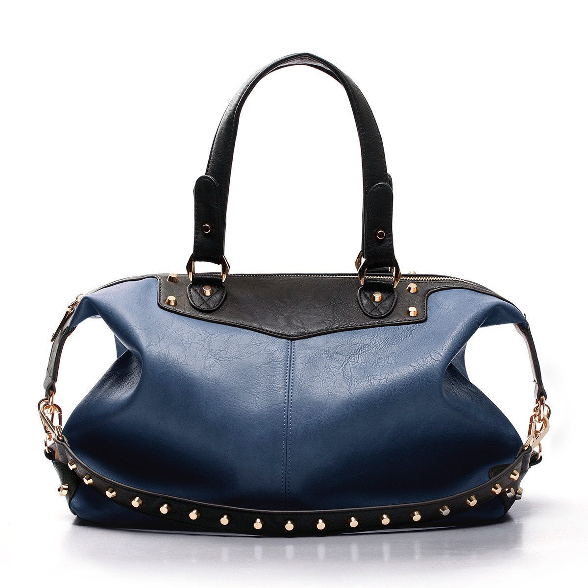 sometime sofina 3 bag blue front with studded strap