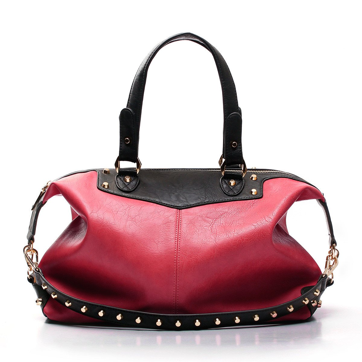 sometime sofina 3 bag red front with studs strap