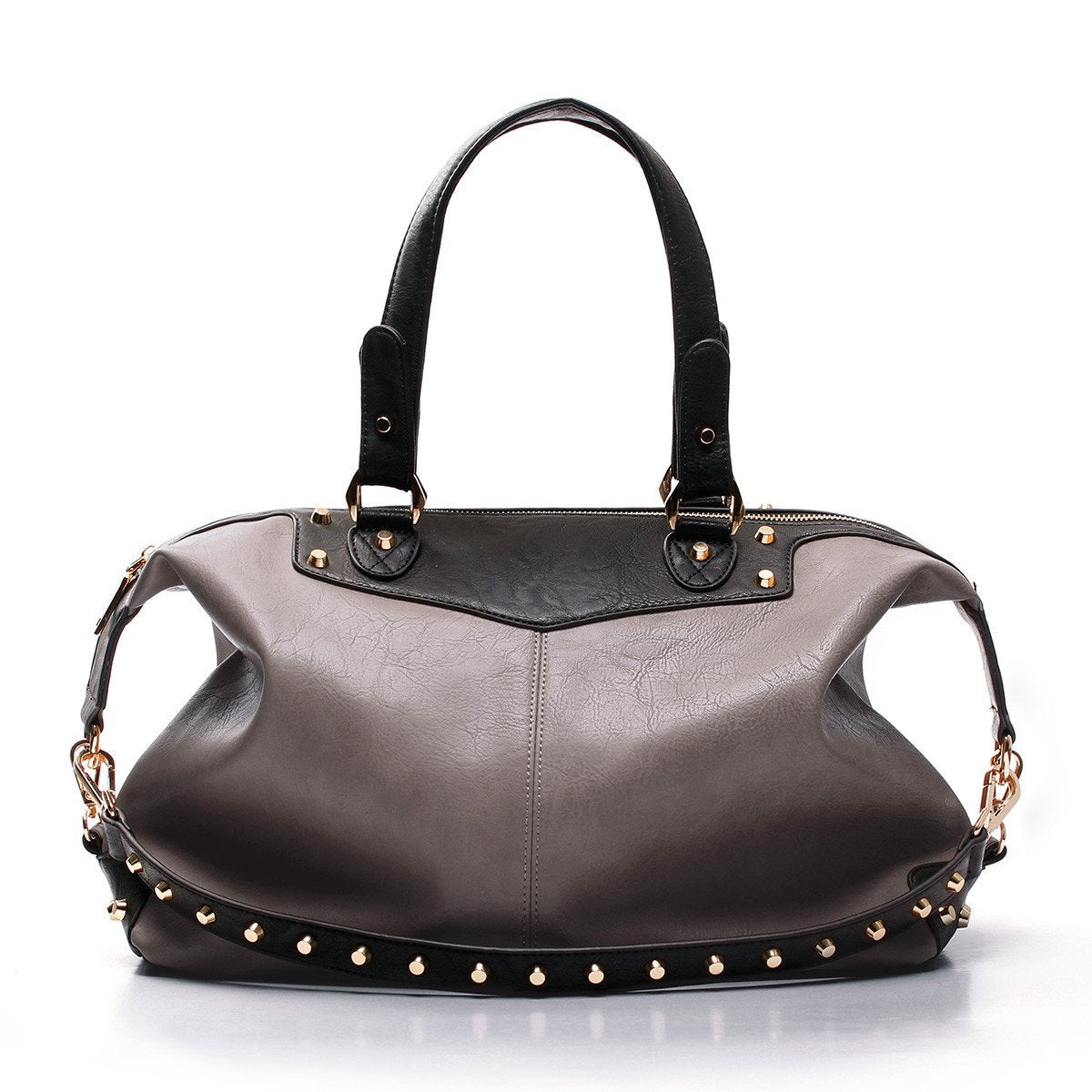 sometime sofina 3 bag grey front with studs strap
