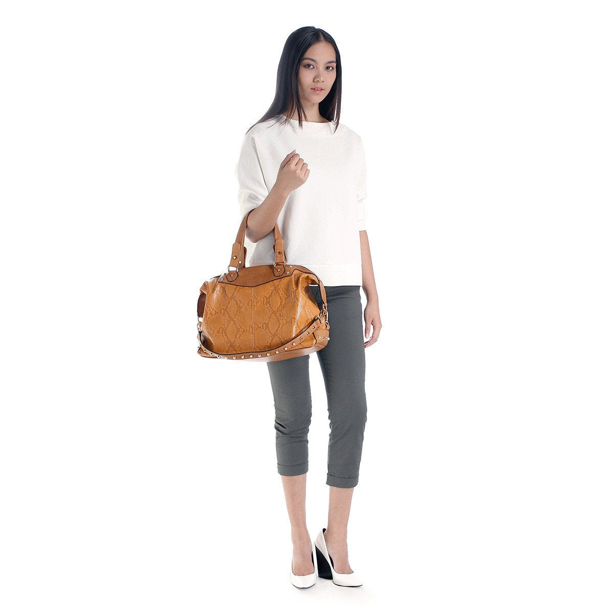 sometime sofina 3 signature bag brown m1
