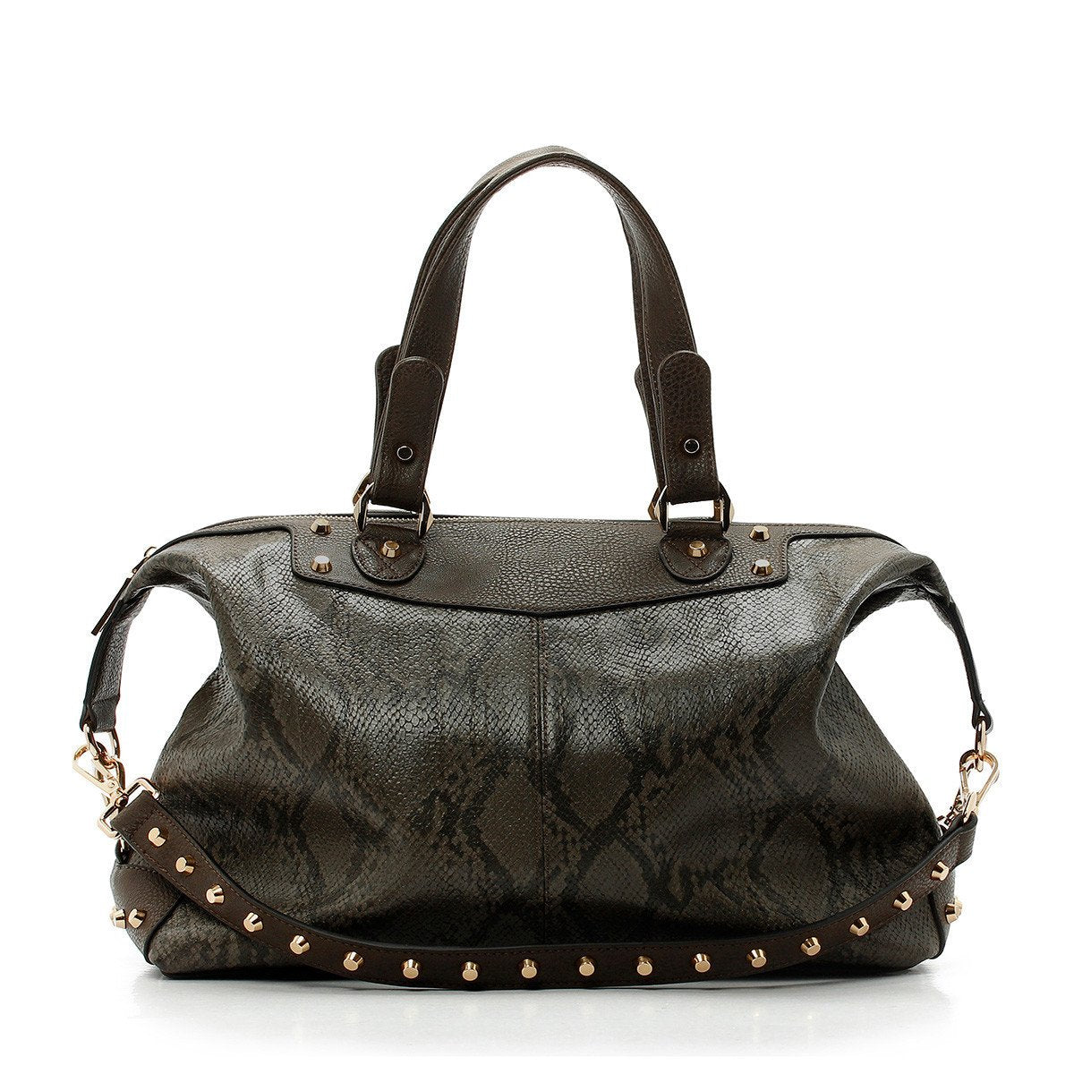 sometime sofina 3 signature bag charcoal front with studs strap