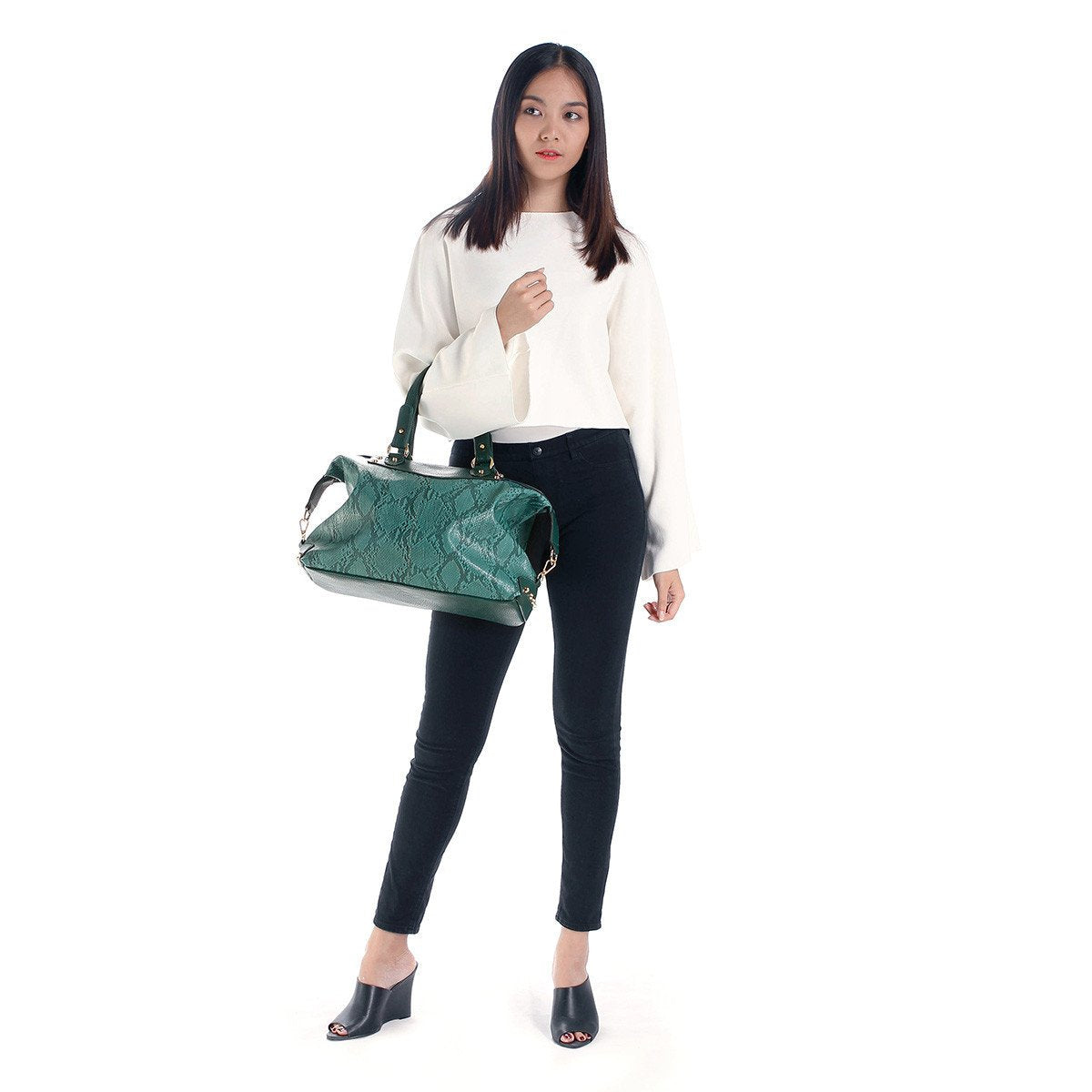 sometime sofina 3 signature bag green m2