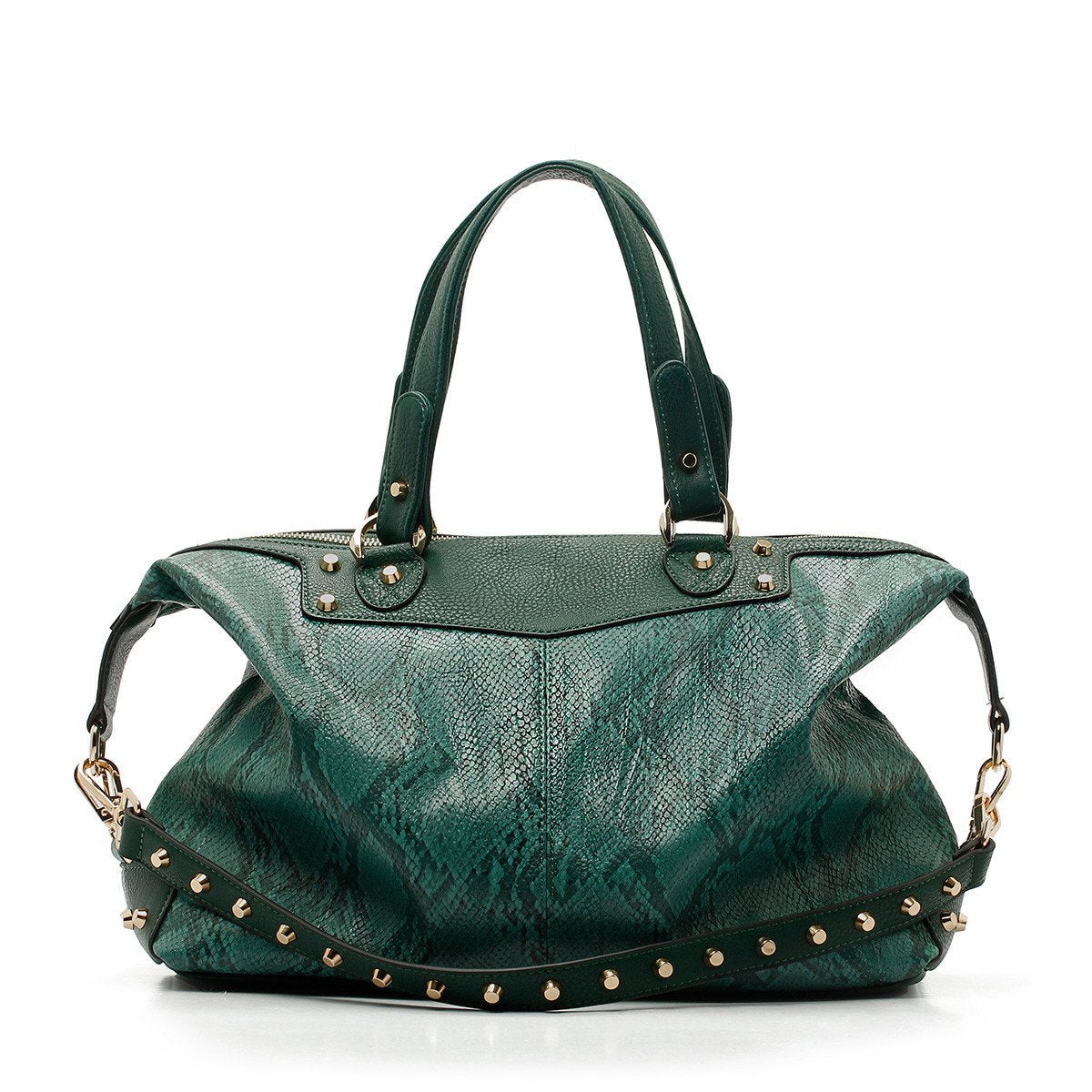 sometime sofina 3 signature bag green front with studs strap