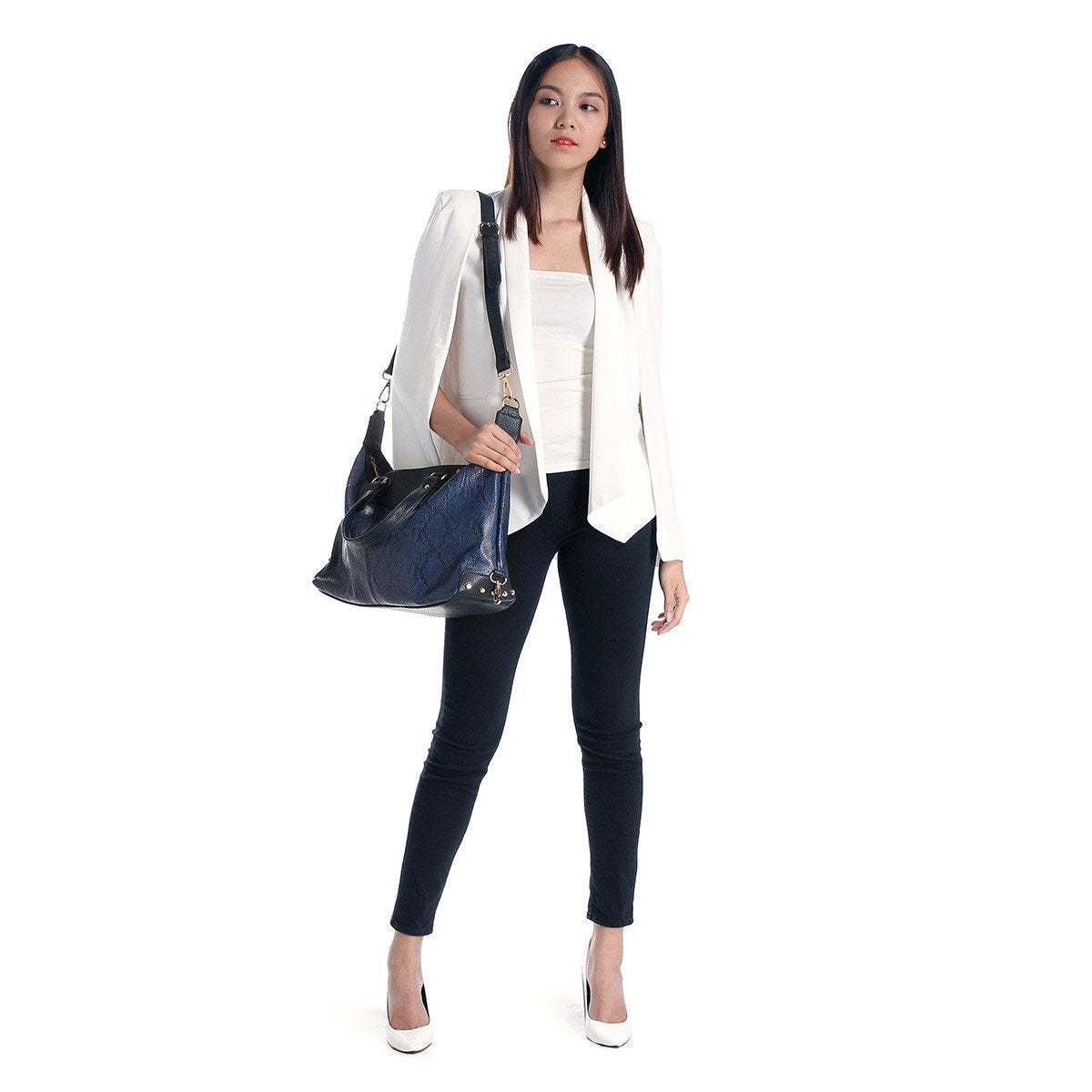 sometime sofina 3 signature bag navy m3